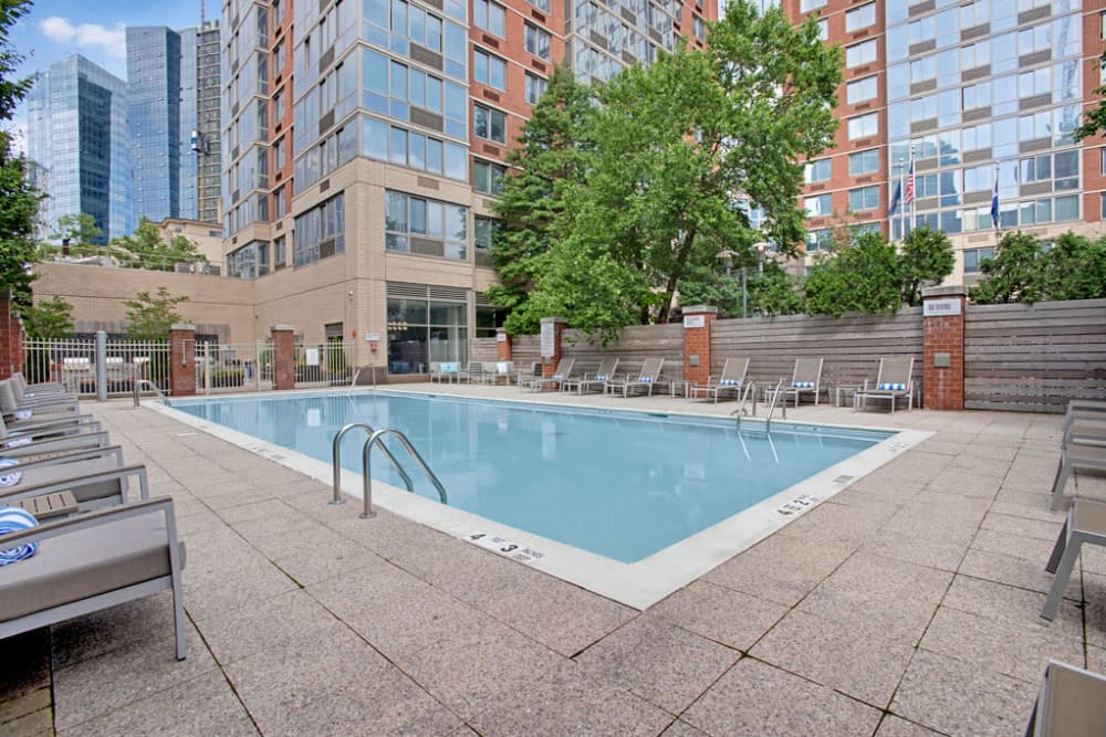 Pool View at Apartments in New Rochelle, New York