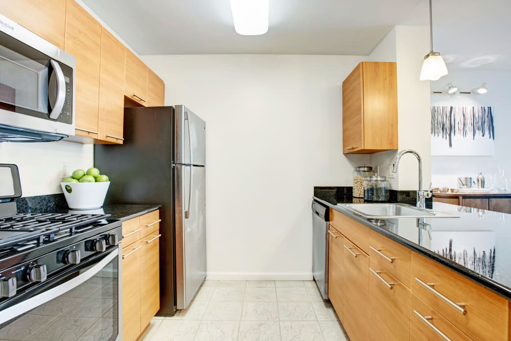 Modern Kitchen at Apartments in New Rochelle, New York