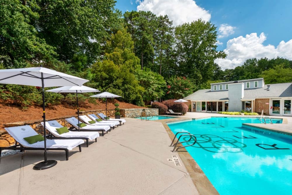 Poolside at Apartments in Raleigh, North Carolina
