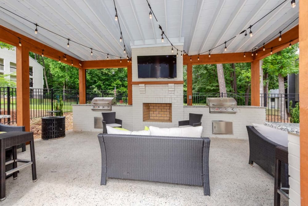 Outdoor Lounge at Apartments in Durham, North Carolina