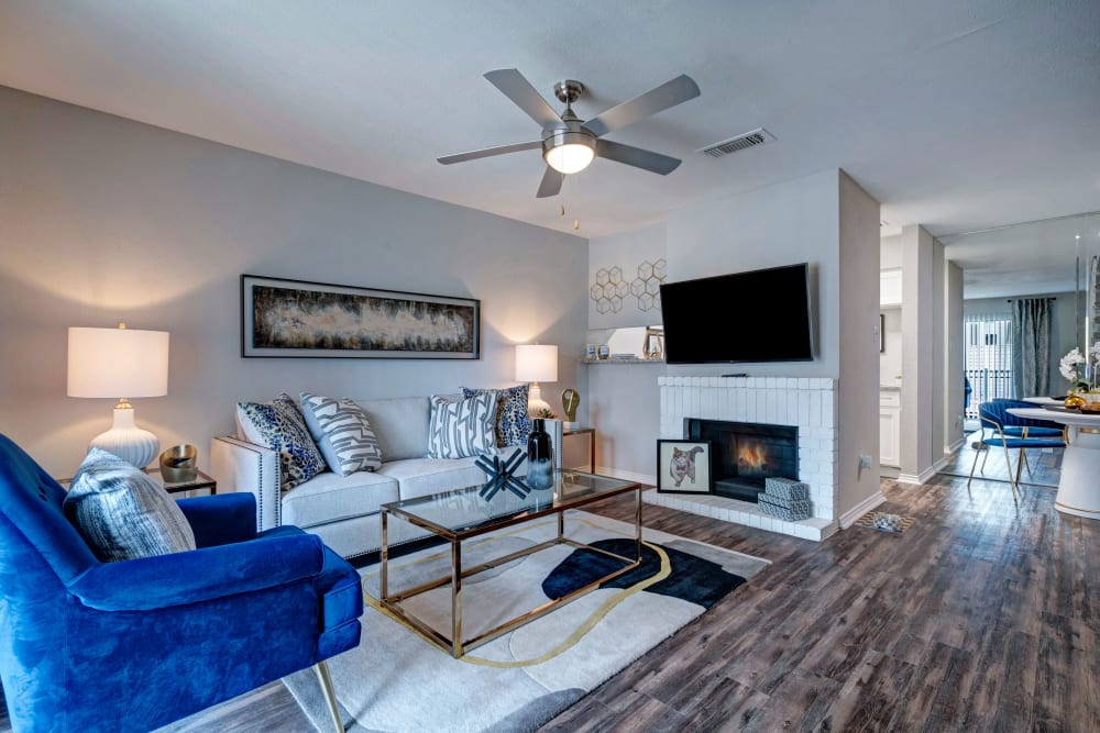 Aesthetic living room at Apartments in Sugar Land, Texas