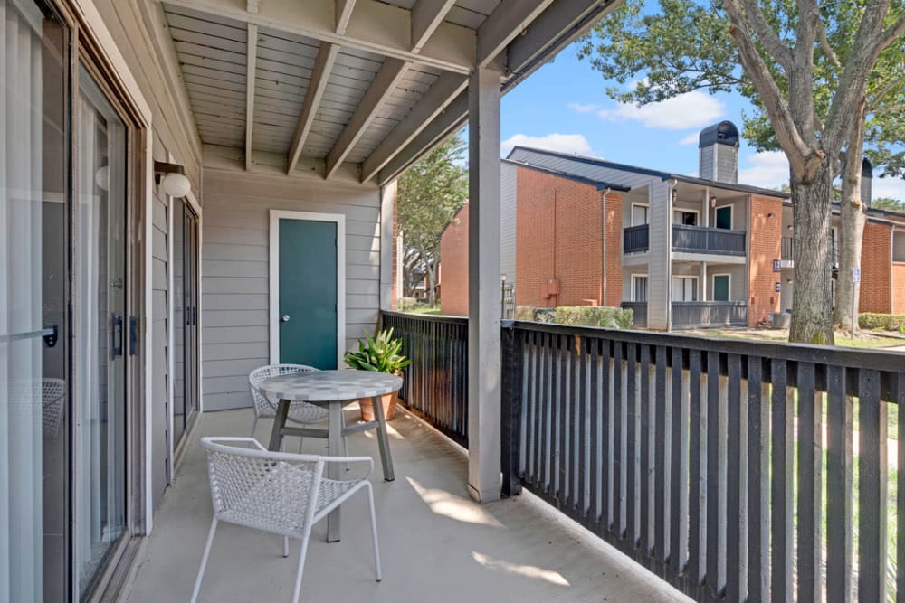 Private Patio at Apartments in Sugar Land, Texas