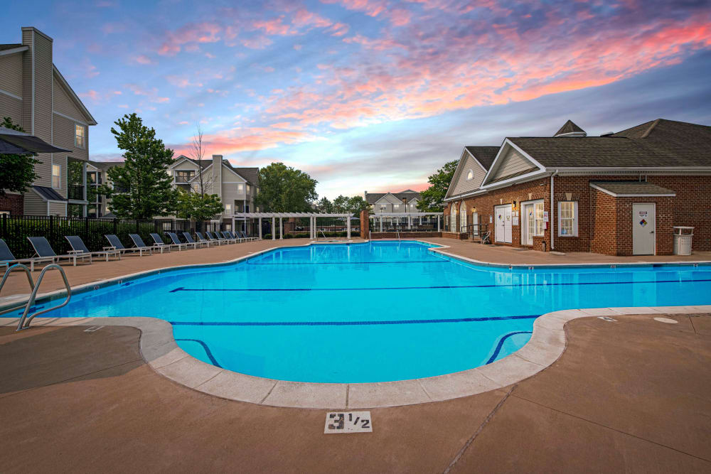 Pool view at Apartments in Herndon, Virginia