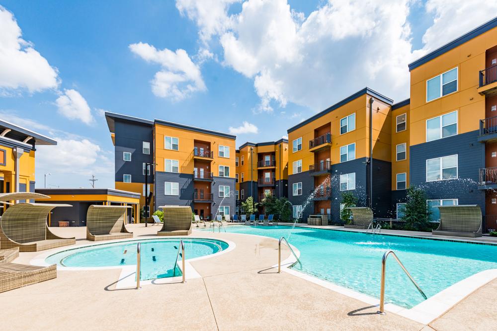 Community pool at The Quarters at Stillwater in Stillwater, Oklahoma