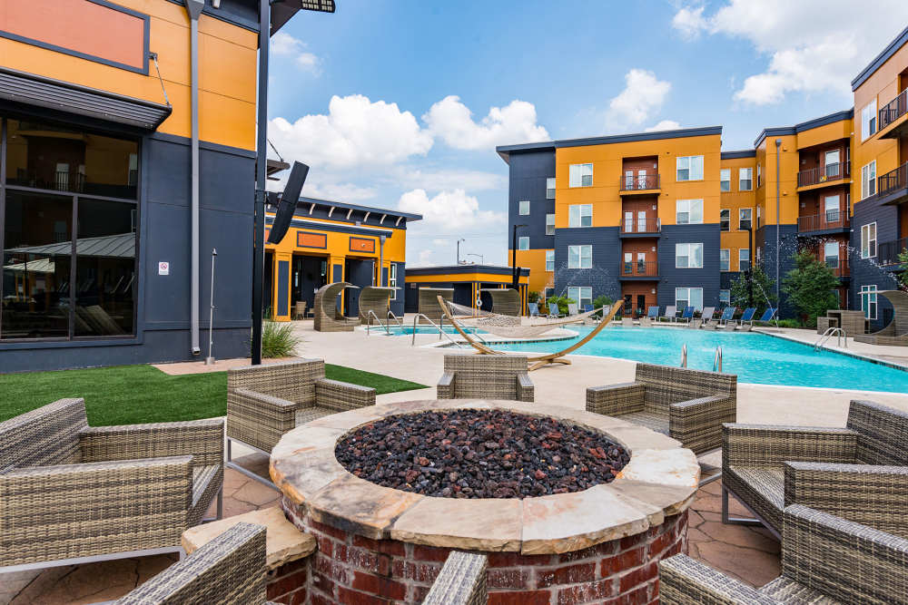 Outdoor firepit at The Quarters at Stillwater in Stillwater, Oklahoma