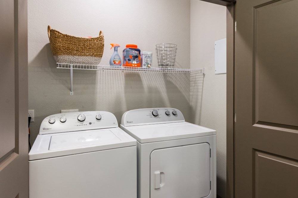 Washer and dryer at The Quarters at Stillwater in Stillwater, Oklahoma