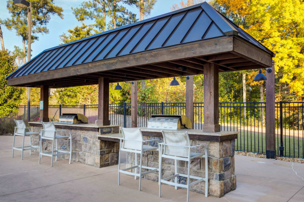 Outdoor BBQ area at College Town Oxford in Oxford, Mississippi