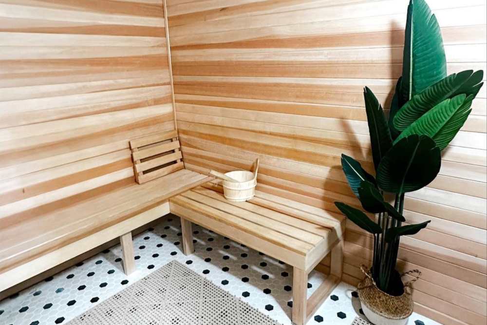 Sauna at LivRed in Lincoln, Nebraska