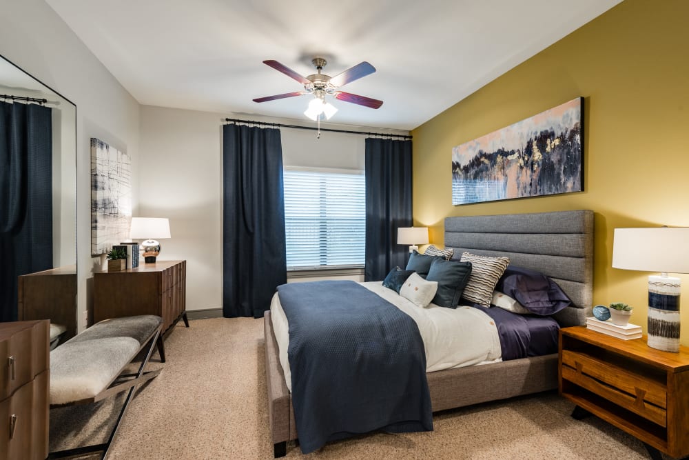 Natural light coming into a bedroom at Marquis Seven Meadows in Katy, Texas