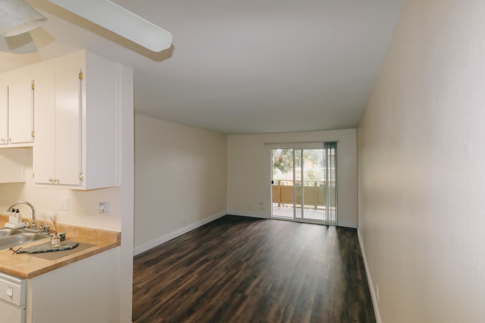 Living room space at Bayfair Apartments in San Lorenzo, California