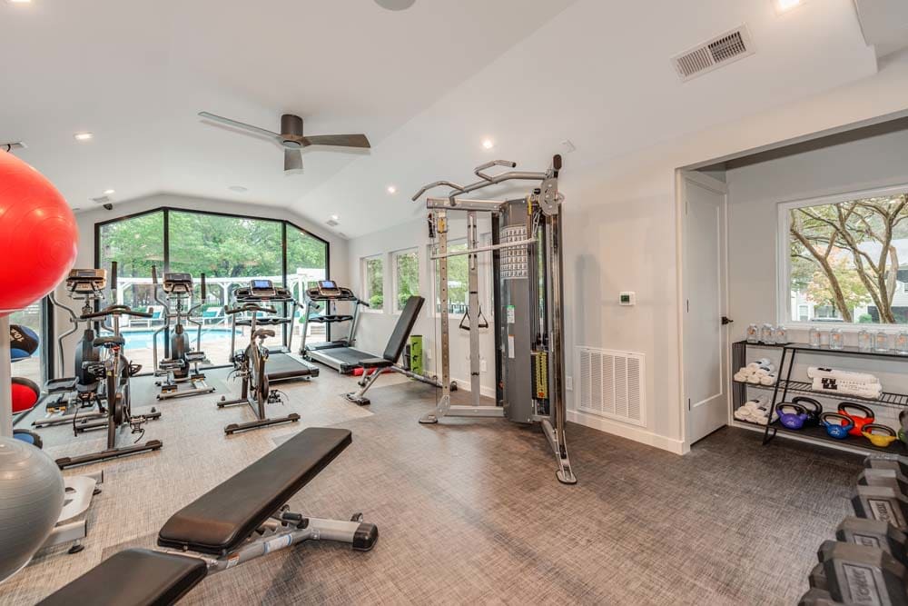Gym at Triangle Place in Durham, North Carolina