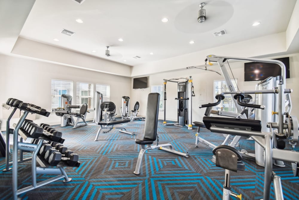 Workout room at Goldelm at Bennett Park in Bradenton, Florida