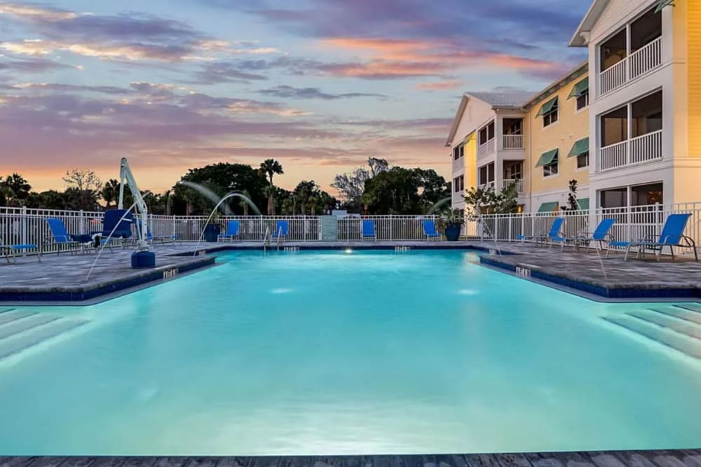 Large swimming pool at Waterline Bonita Springs in Bonita Springs, Florida