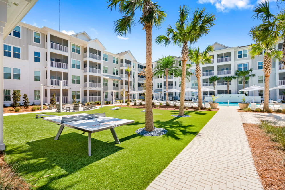 Outdoor lawn games at Primrose at Santa Rosa Beach in Santa Rosa Beach, Florida