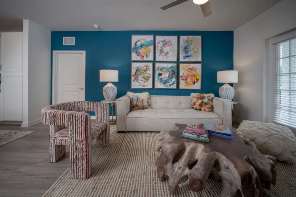 Spacious living room at Makara Orlando in Orlando, Florida