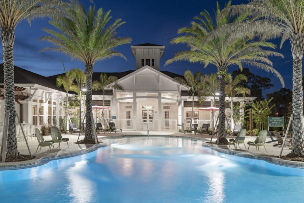Resort-style pool at Makara Orlando in Orlando, Florida