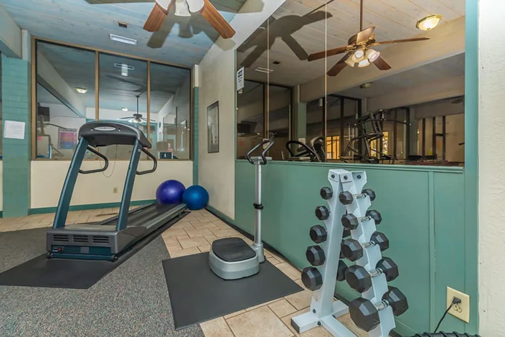 Fitness center at Los Altos Towers in Albuquerque, New Mexico