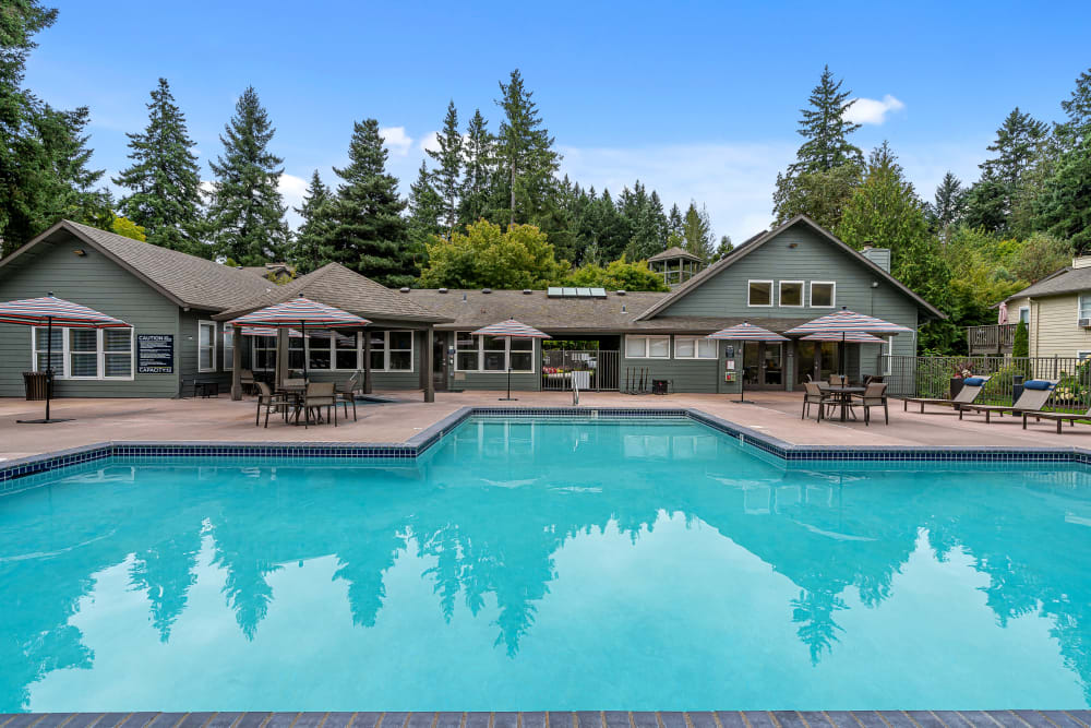 Pool view at Terra at Hazel Dell in Vancouver, Washington