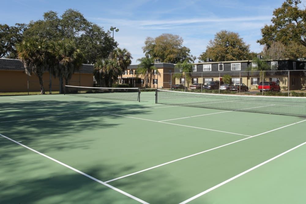 Community tennis courts at Briarcrest at Winter Haven in Winter Haven, Florida