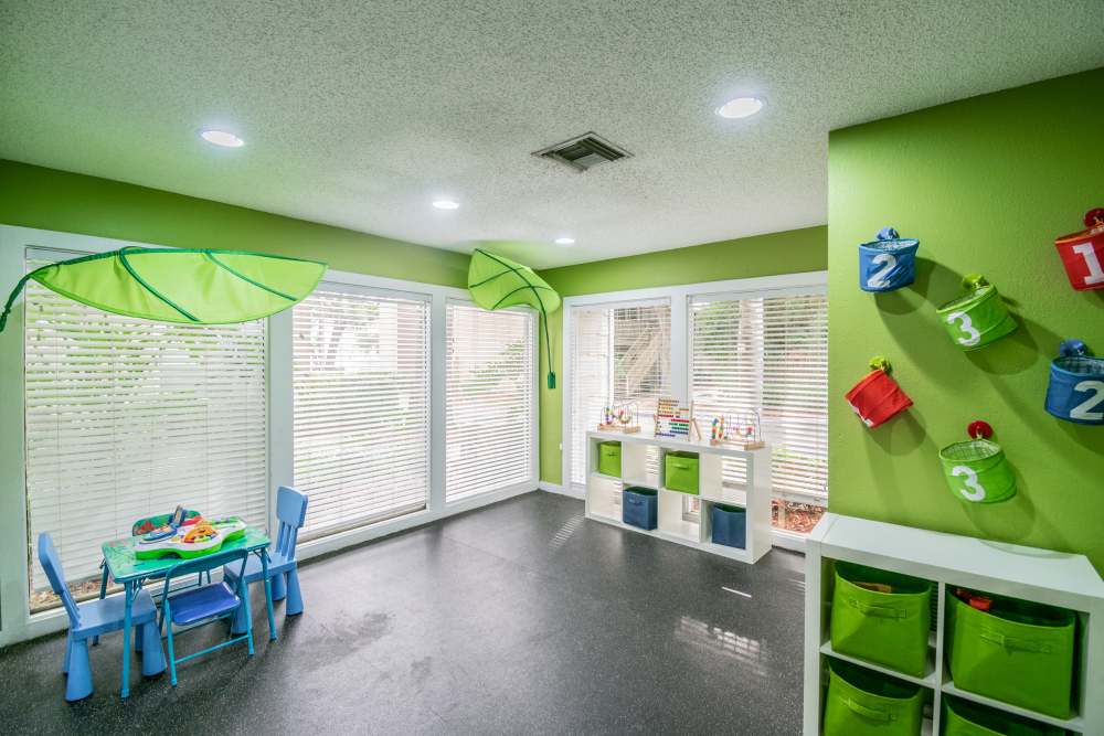 Children's indoor play area at Coopers Pond in Tampa, Florida
