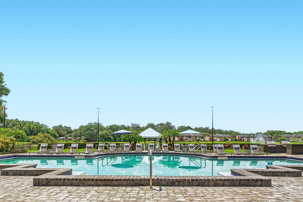 Luxury inground pool at Lakeside Central Apartments in Brandon, Florida