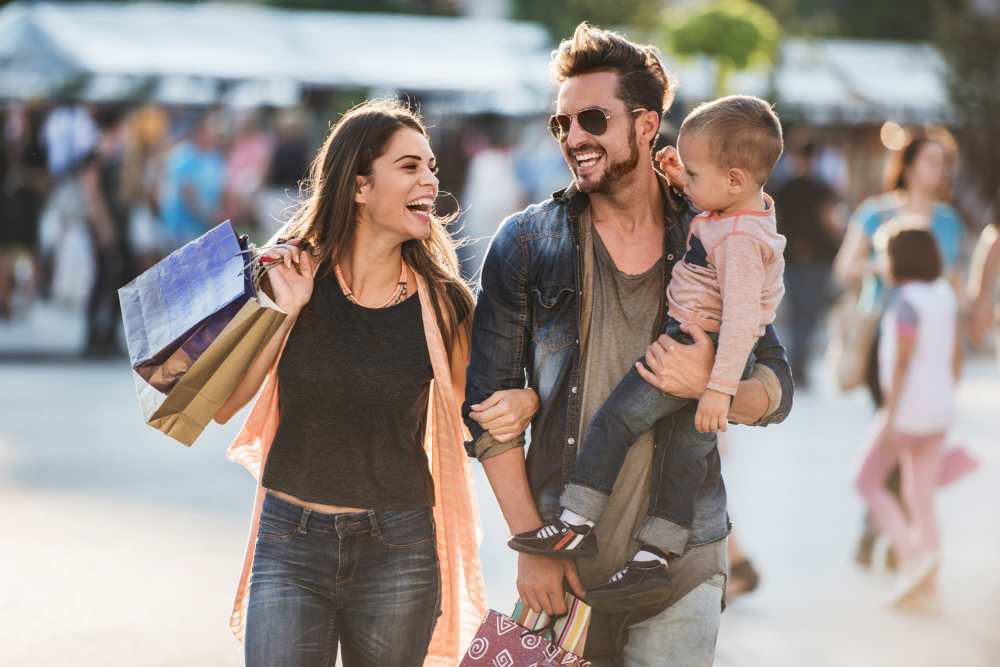 Family enjoying shopping near Legend Oaks in Tampa, Florida