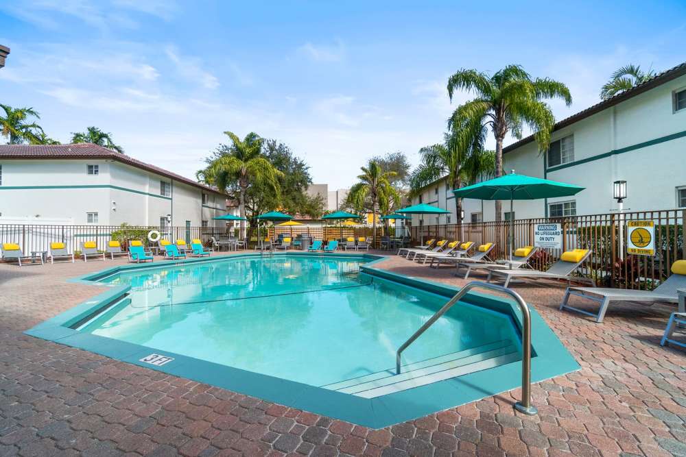 Luxury inground pool at Nova Central Apartments in Davie, Florida
