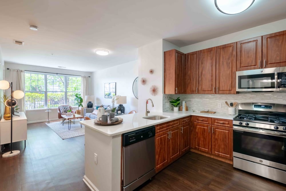 Kitchen at Sofi Lyndhurst in Lyndhurst, New Jersey