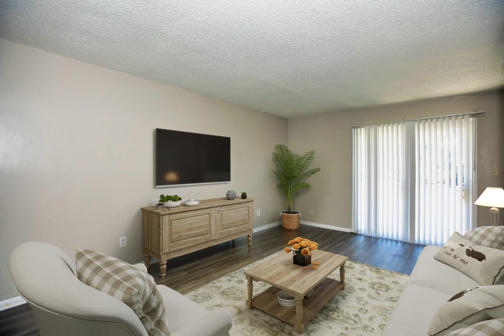 A furnished apartment living room at Thirty - One 32 Cypress in Hoover, Alabama