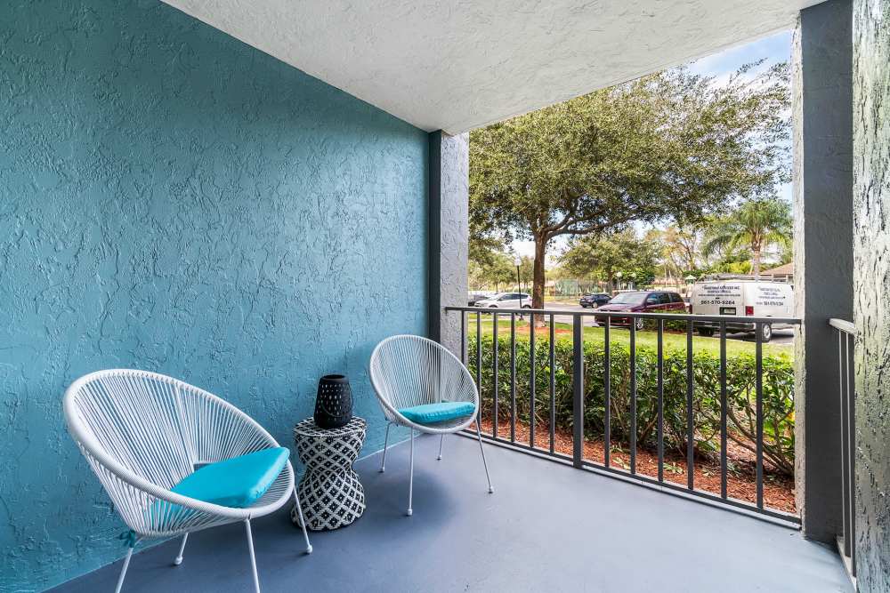 Private apartment/balcony at Boynton Place Apartments in Boynton Beach, Florida