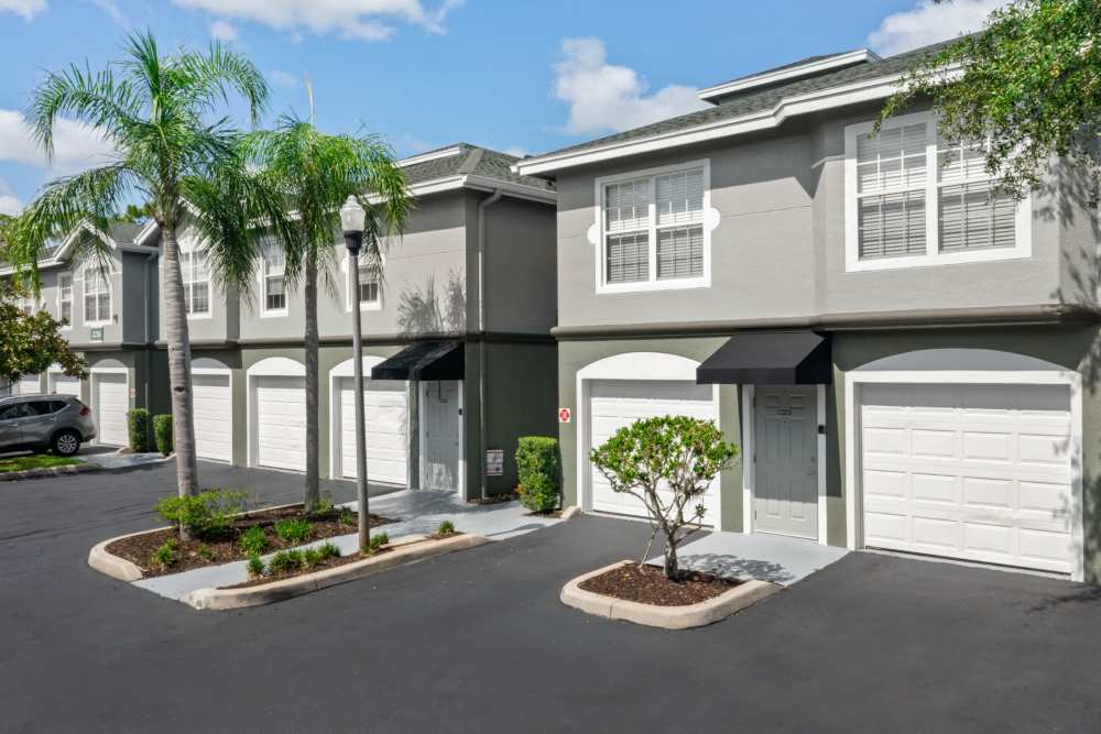 Rendering of exterior of townhomes at Pointe Parc at Avalon in Orlando, Florida