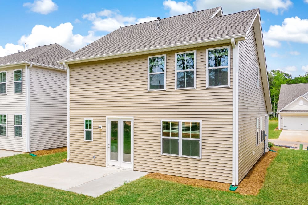 Side of townhomes at Baldwin Chase in Mauldin, South Carolina