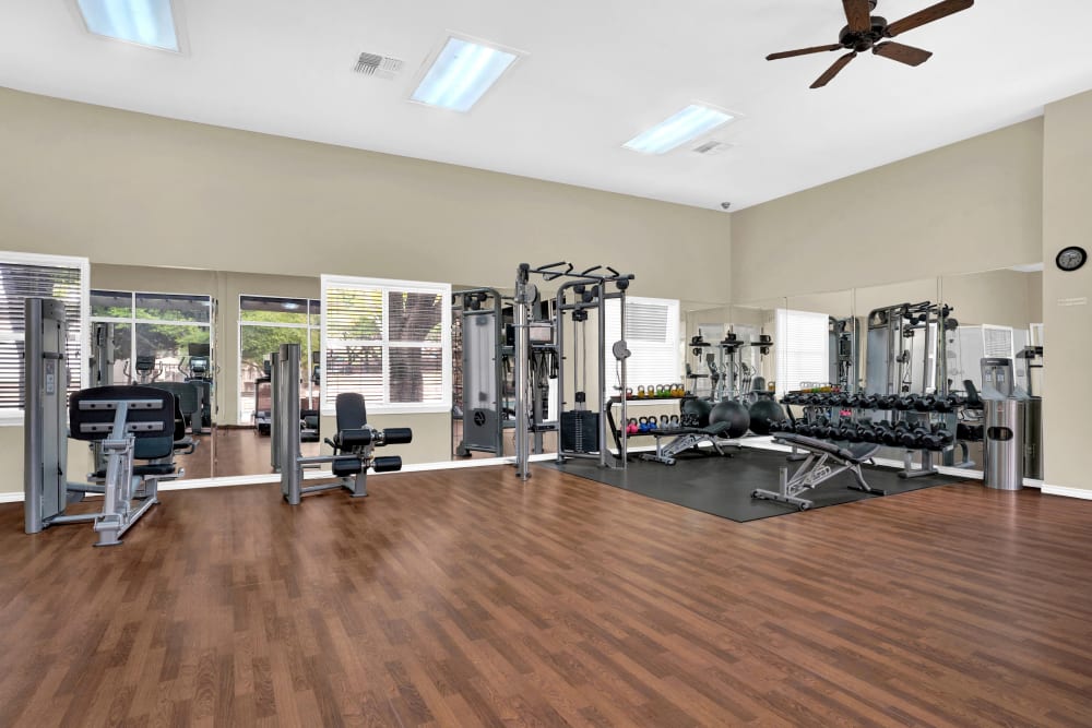 Villas of Preston Creek offers a luxury fitness center in Plano, Texas