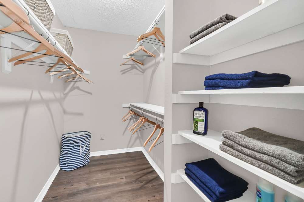 Large walk-in closets at 4800 Westshore in Tampa, Florida