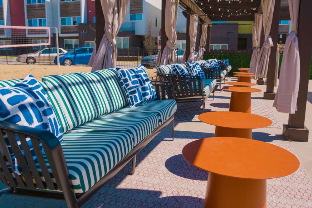 Outdoor patio furniture at College Town Fayetteville in Fayetteville, Arkansas