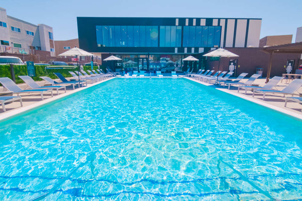 Beautiful community pool at College Town Fayetteville in Fayetteville, Arkansas