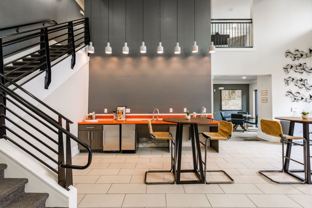 Community kitchen at Marquis Seven Meadows in Katy, Texas
