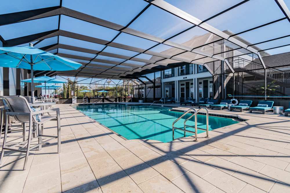 Luxury indoor pool at Vue on Lake Monroe in Sanford, Florida