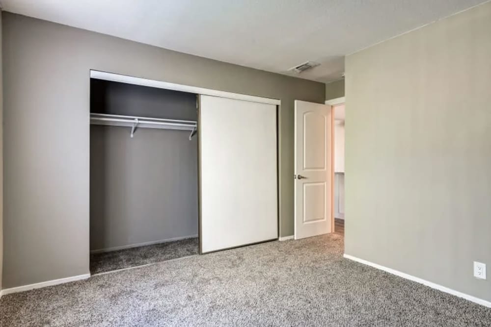 Bedroom with a wardrobe at Creekside Gardens in Vacaville, California