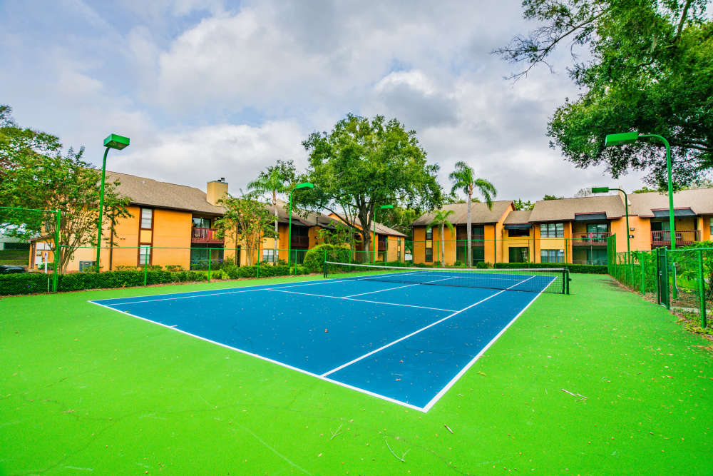Large tennis court at Waterstone At Carrollwood in Tampa, Florida