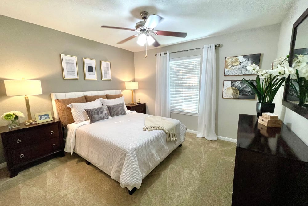 Spacious bedroom at The Abbey at Willowbrook in Houston, Texas