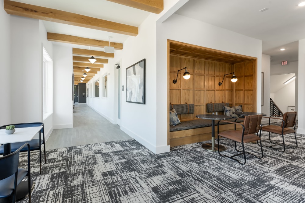 Coworking space with wifi and seating areas at The Bennett in Austin, Texas
