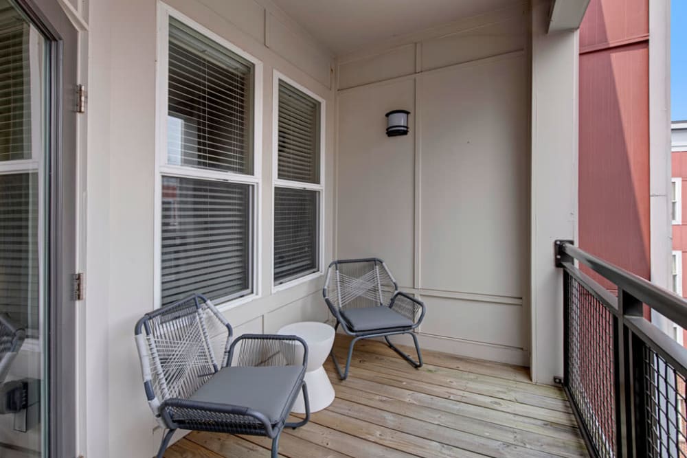 Private Patio at Apartments in Hyattsville, Maryland