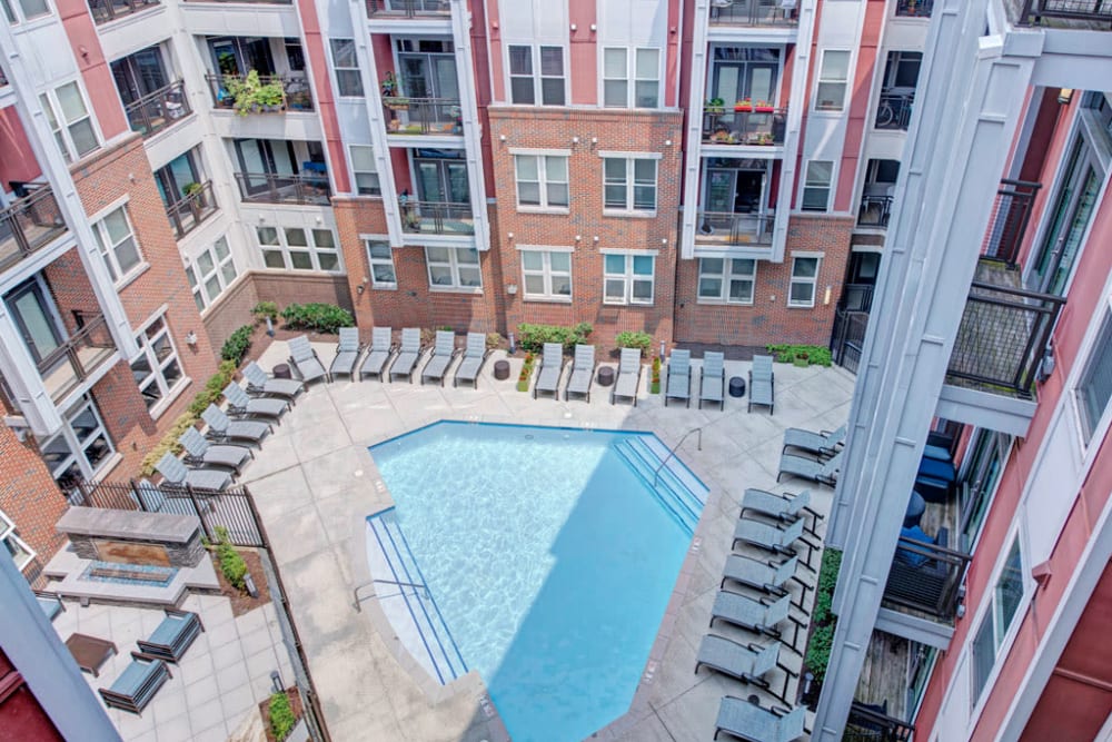 Pool view at Apartments in Hyattsville, Maryland