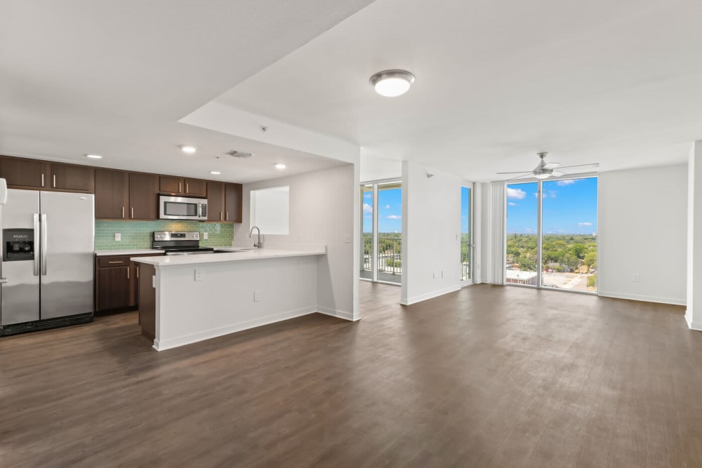 Spacious floor plans in a model home at Elements on Third in St Petersburg, Florida