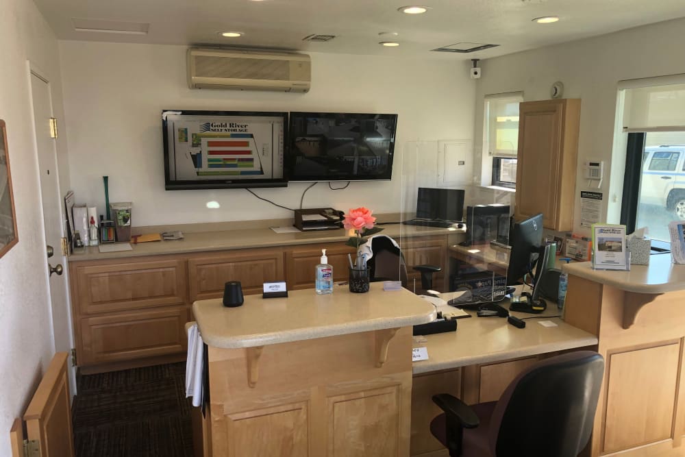 Our leasing office at Gold River Self Storage in Gold River, California