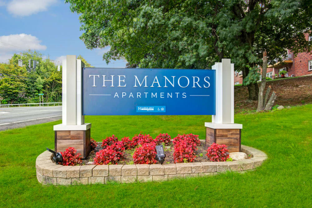 Front sign at Apartments in Pomona, New York