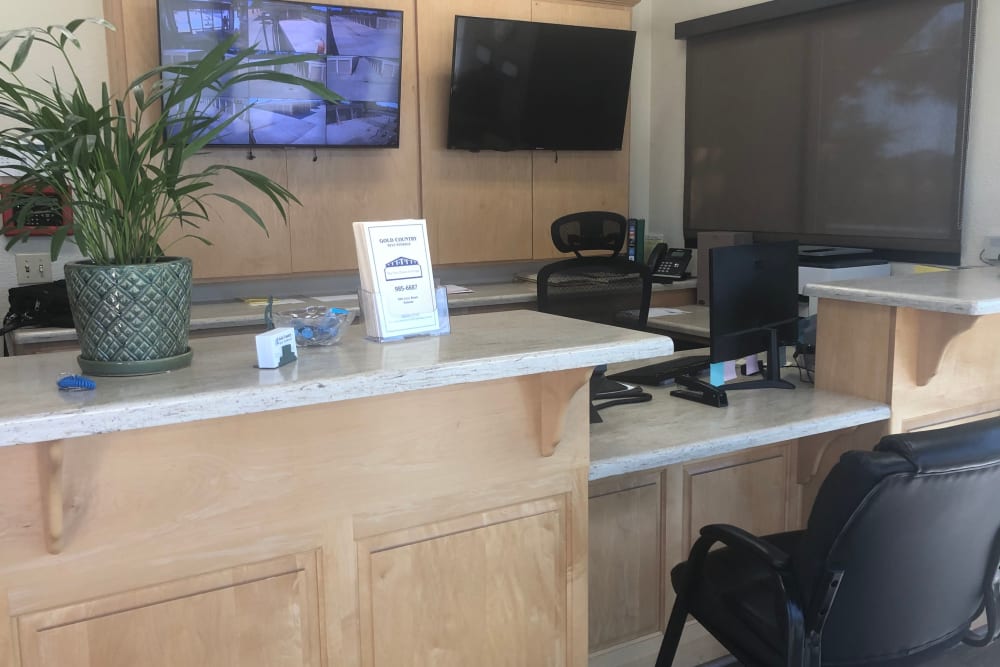 Our leasing office at Gold Country Self Storage in Folsom, California