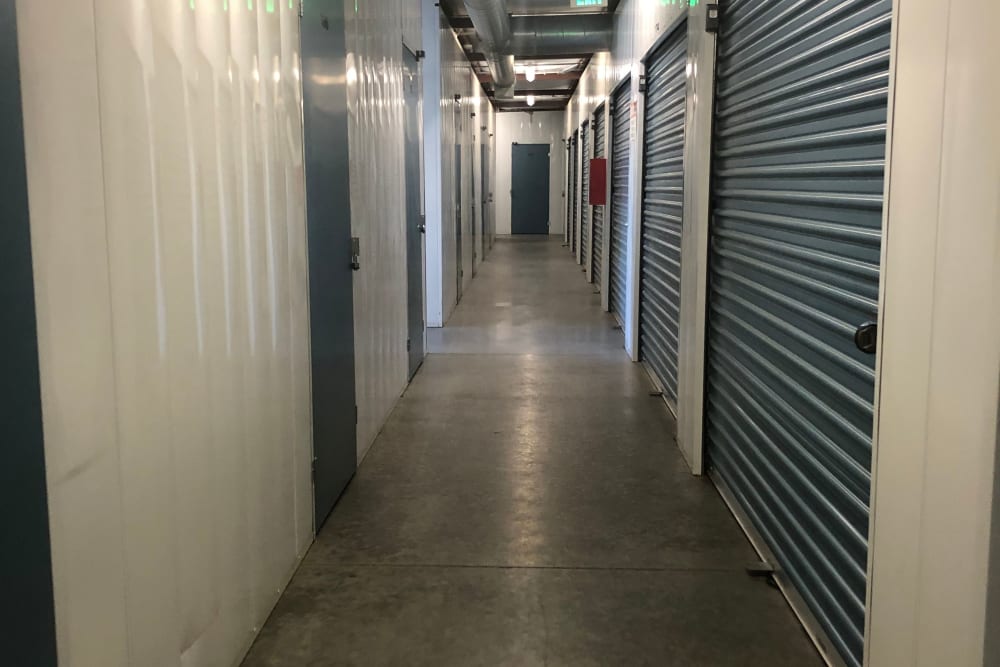 Interior storage units available at Blue Oaks Self Storage in Roseville, California