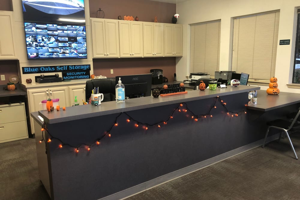 Our leasing office at Blue Oaks Self Storage in Roseville, California